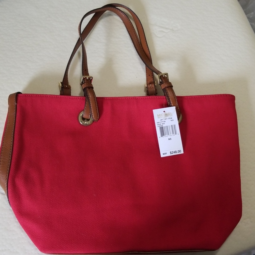 Michael Kors canvas grab bag